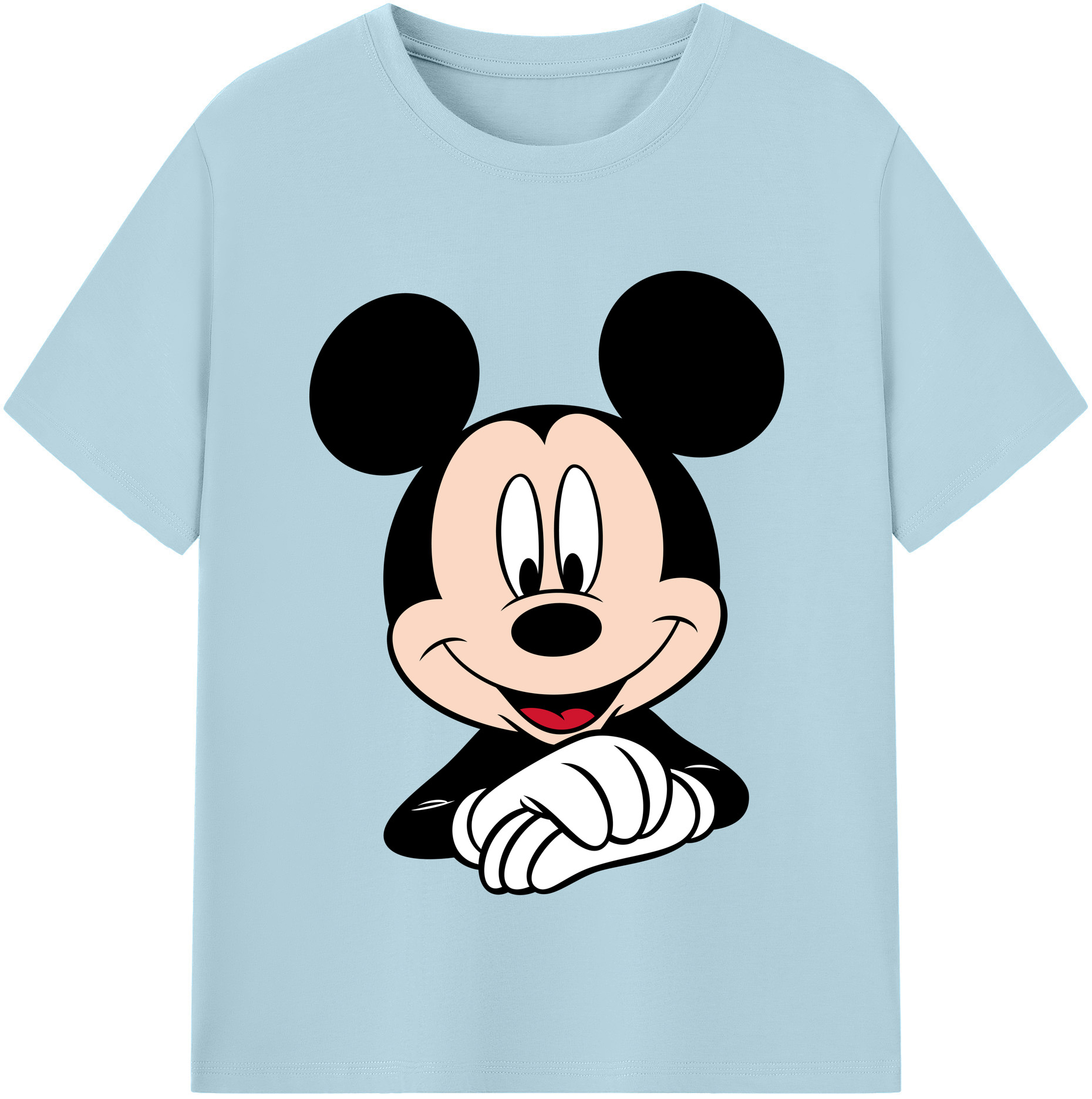 （画像用） ミッキーマウス Mickey Mouse 綿100％半袖Tシャツ（フロントプリント）